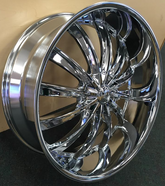 26" Borghini B19 Wheel 🌟 26X10 +25 6X135 + 6X139.7 🌟 C.B 87.1 Chrome Rim